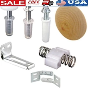 Bi-Fold Door Repair Kit 2-Panel Set Pivots Guides Hardware Knob 7/8in Track New - Picture 1 of 9