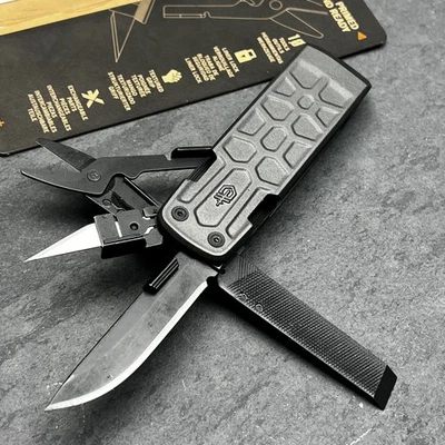 GERBER Lockdown Pry Bar Gray Multi 10 Function Tool Folding EDC Pocket Knife - Image 1 of 4