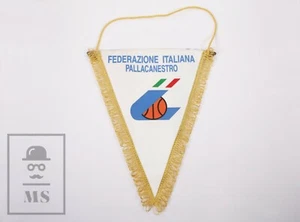 Vintage Italian Basketball Pennant - Italian Basketball Federation - Italy - Imagen 1 de 3