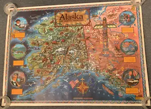 Vintage Alaska Far North Frontier Poster 1964 Klengston Rude Kleng State Print - Picture 1 of 8
