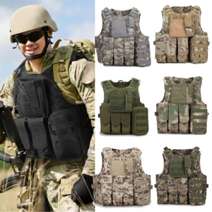 Tactical Paintball Combat Swat Assault Army Shooting Hunting Molle Police Vest - Picture 1 of 22