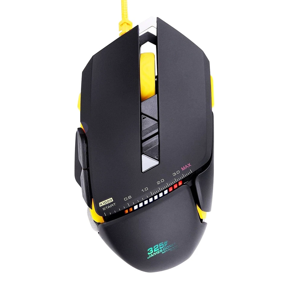 James Donkey 325S Gaming Mice USB Wired Mouse with Adjustable (325S Black) - Image 1 of 4