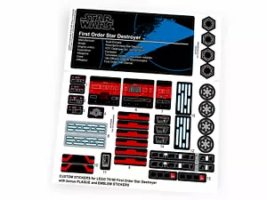Custom stickers for Star Wars Set 75190 First Order Star Destroyer with Bonus! - Picture 1 of 4