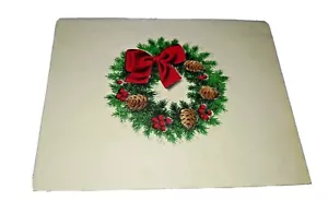 Vintage 1947 Mid Century Mod Christmas Card Wreath From Teacher at School JJ - Picture 1 of 5