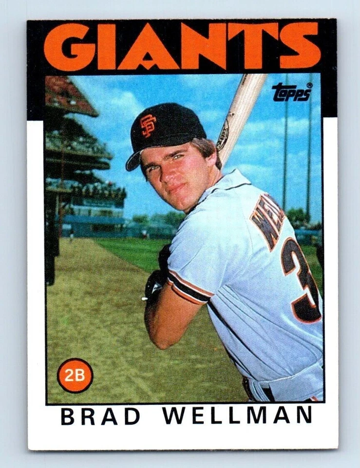 1986 Topps  #41  Brad Wellman   Second Base  San Francisco Giants  FREE shipping - Image 1 of 1