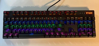 NEU RGB Rapoo V500PRO V500 Mechanische Gaming Tastatur schwarz US - Bild 1 von 4