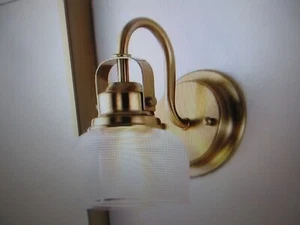 Jonathan Y Virginia 5.75 in. 1-light Brass Gold Metal/Glass LED Vanity Light - Picture 1 of 4