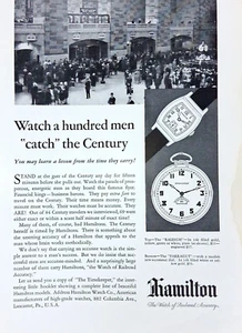 Orologio Hamilton 1930 pubblicità stampa d'epoca - Foto 1 di 1