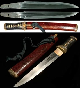 Antique Japanese Sword MUMEI Matsushiro Koshirae TANTO NIHONTO Samurai Japan Edo - Picture 1 of 24
