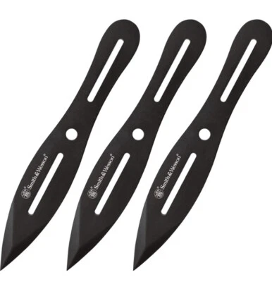 SMITH & WESSON 3 - 8" Juego de cuchillos de acero inoxidable con funda - Nuevo Foto 1 de 4