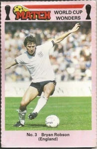 MATCH MAGAZINE-WORLD CUP WONDERS-1986- #03-ENGLAND-BRYAN ROBSON - Picture 1 of 2
