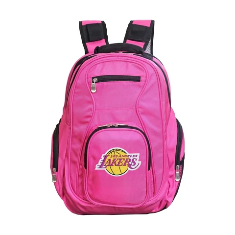 NBA Laptop Backpack, 19-inches, Pink Los Angeles Lakers Cover