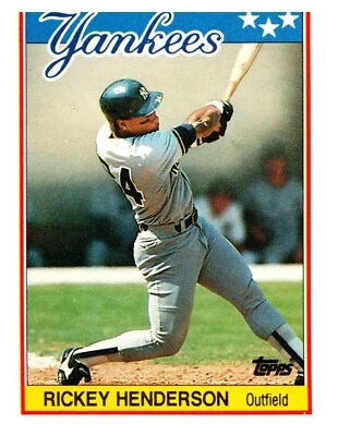 1988 Topps United Kingdom Minis Single - #31 Rickey Henderson A3 - Image 1 of 2