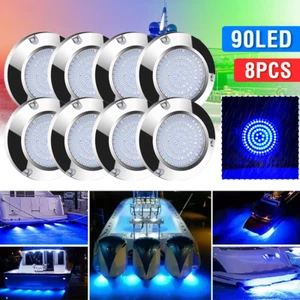 2/4/8Stk 90 LED Innenraumbeleuchtung Yacht Marine Boot Cabin Deck Wasserdicht - Picture 1 of 14