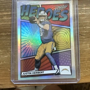 2022 Panini Prestige Justin Herbert Heroes Foil Los Angeles Chargers - Picture 1 of 2
