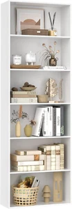 6-Tier Open Bookcase and Bookshelf, Freestanding Display Storage Shelves Tall Bo - Picture 1 of 7