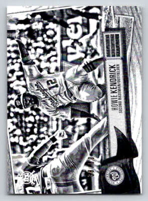 2019 Topps Big League Black and White #324 Howie Kendrick 50 (ref 193709) - Image 1 of 2