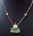 PALESTINE DOME OF THE ROCK NECKLACE 925 SILVER PENDANT MULTI COLOR JEWELRY GIFTS