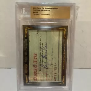 Top Banana Movie Musical Phil Silvers/Rose Marie Auto Firmato Check Beckett 4/11 - Foto 1 di 4