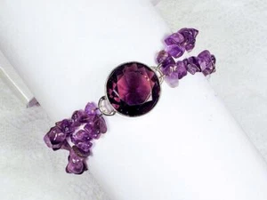 CYNTHIA LYNN "DEEP PURPLE" STERLINGSILBER AMETHYST FEBRUAR GEBURTSSTEIN ARMBAND - Bild 1 von 1