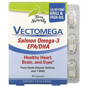 2 X Terry Naturally, Vectomega, Salmon Omega-3 EPA/DHA, 60 Capsules - Picture 1 of 2