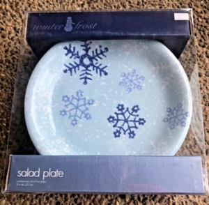 Target Home Winter Frost Snowflakes Salad Plates 8.25" Set of 4 NEW! - Picture 1 of 6