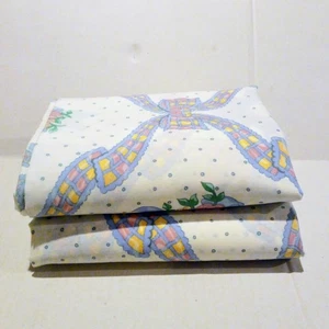 Louis Nichole Mon Cherie Volant Vorhänge-2er Set-Schleife-Blumen-Cottagecore-84x18 - Bild 1 von 5