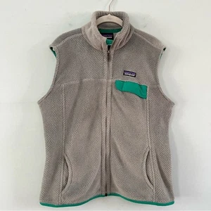 Patagonia Re-Tool Polartec Vest Gray Fleece Zip Up Womens Jacket Size Large - Picture 1 of 5