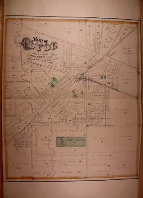 1874 Plat Map ~ Clyde, Sandusky County, Ohio (17X27)-#17 - Image 1 of 2