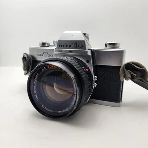 Minolta SRT 201 SLR film camera with a Minolta MC Rokkor-X PG 50mm f/1.4 As IS - Picture 1 of 8