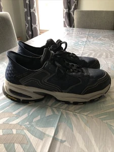 Skechers Navy Slip Ins, Air Cooled Memory, Goodyear Soles - Men’s 10 - Picture 1 of 6