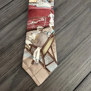 Brooks Brothers Makers Krawatte alle Seide Vintage selten Freizeit Kreuzfahrt Szene - Bild 1 von 9