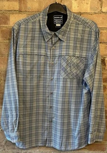 Merrell Opti Wick Shirt Size XL 50” Checked Vented UPF 50+ Long Sleeve - Picture 1 of 6