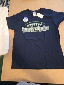 Seattle Seahawks hawk aholic blue and green cotton Gildon short sleeve... - Picture 1 of 8