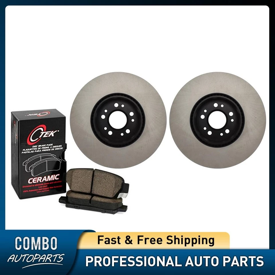 Комплект передних дисковых тормозных колодок дисковый тормоз ротор подходит для Mercedes-Benz 400SEL 1993-1993 годов выпуска - Изображение 1 из 4