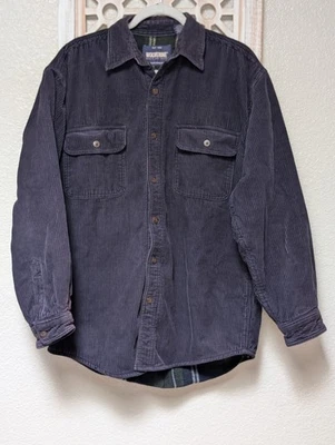 Wolverine heavyweight corduroy button down shacket fleece lined mens medium - Image 1 of 4