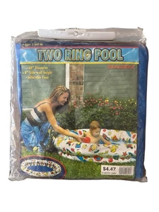 Vintage Two Ring Inflatable Pool Inflatable Floor NOS Sealed - Picture 1 of 3