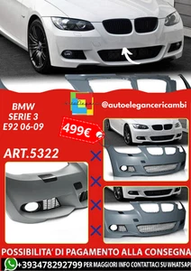 💕ART.5322 PARAURTI  ANTERIORI BMW SERIE 3 E92 06-09💕 - Imagen 1 de 2