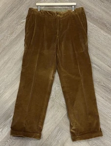 Bills Khakis Mens 40 X 32 Chestnut Brown Flat Front Corduroy Made in USA - Picture 1 of 7