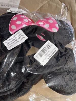 Minnie Mickey Mouse Ears Headbands Black Pink Bow Party Favors Birthday 19pcs - Image 1 of 2