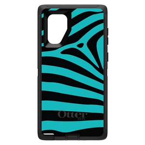 OtterBox Defender for Galaxy Note (Choose Model) Teal Black Zebra Stripes - Picture 1 of 11