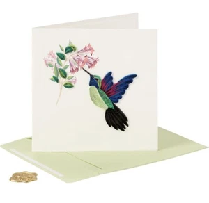 NIQUEA.D Personalized Blank Card, Hummingbird (NBL-0018) - Picture 1 of 5