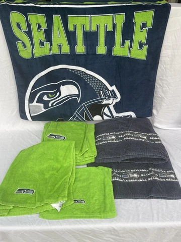 Lot/Set Of Six Seattle Seahawks Beach Towels/Green Set/Blue Set Cover