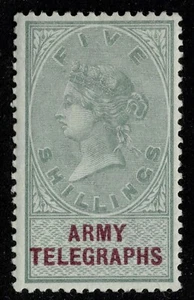 5/- Green Army Telegraph Very Fresh Superb Lightly MM - Picture 1 of 1