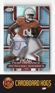 2024 SAGE HIT #PKA-JS Ja'Tavion Sanders Texas Peak Perf Autografo AU Auto - Foto 1 di 2