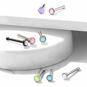 Piercing Nasenpiercing Nasenstecker Stecker Stud Nasen Silber Stein Nase NOB-56 - Bild 1 von 11