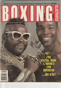 BOXING ILLUSTRATED MAG MR. T-MICHAEL NUNN BOXING HOFer autografiado diciembre 1989 - Imagen 1 de 3