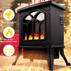 Elektrokamin Elektrischer Kamin Heizung Heizlüfter Heizgerät Ofen Flammeneffekt - Bild 1 von 15