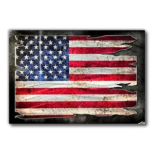 Nicholas Nick Yust Metal Art Sculpture American Flag Painting 2020 Original - Picture 1 of 3