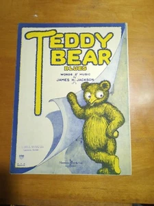 1922 Blues Sheets Music TEDDY BEAR BLUES by James H Jackson - Picture 1 of 3